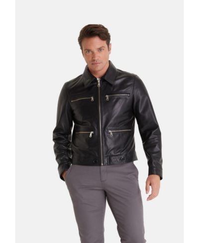Furniq UK Мужская модная куртка, Nappa Black