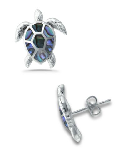 Серьги-гвоздики Macy's Abalone Inlay Turtle Stud Post