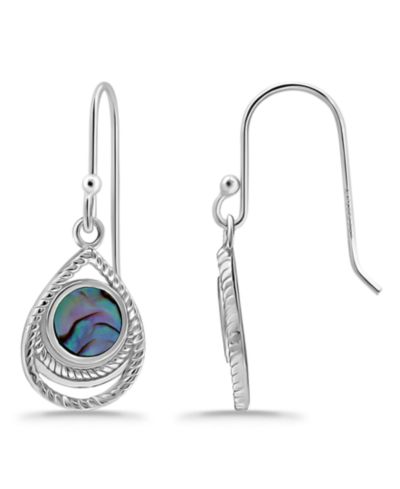 Серьги Macy's Abalone Inlay Center Fishhook Drop