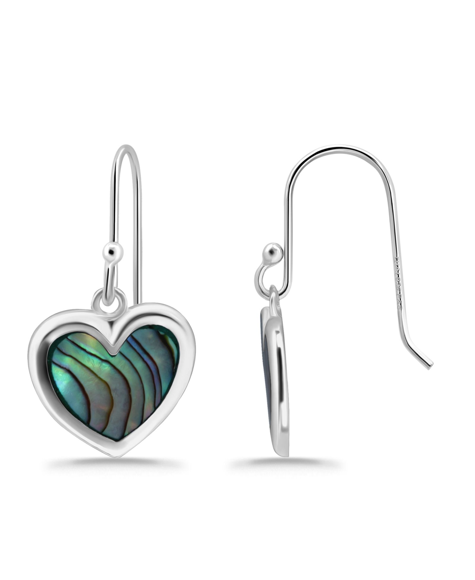 Серьги Macy's Abalone Inlay Heart Drop