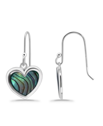 Серьги Macy's Abalone Inlay Heart Drop