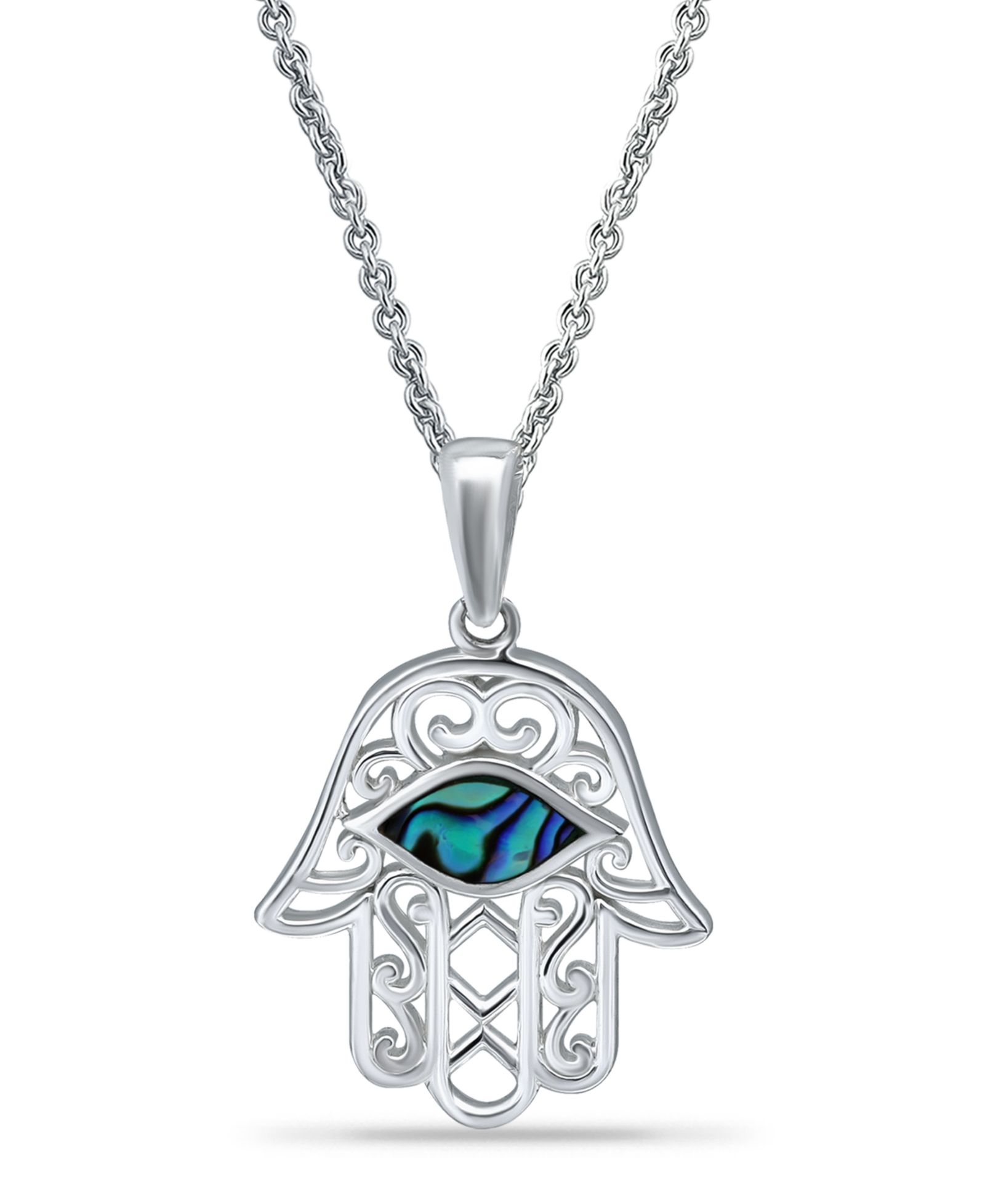 Macy's Ожерелье Hamsa с инкрустацией абалоне