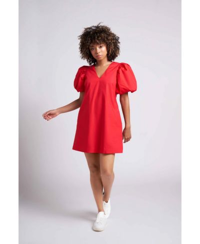 Caldwell Collection Women's Rylie Balloon Sleeve Mini Dress with Optional Belt