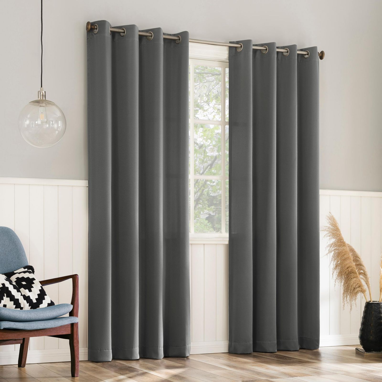 Парные шторы No. 918 Brandon Magnetic Closure Room Darkening Grommet