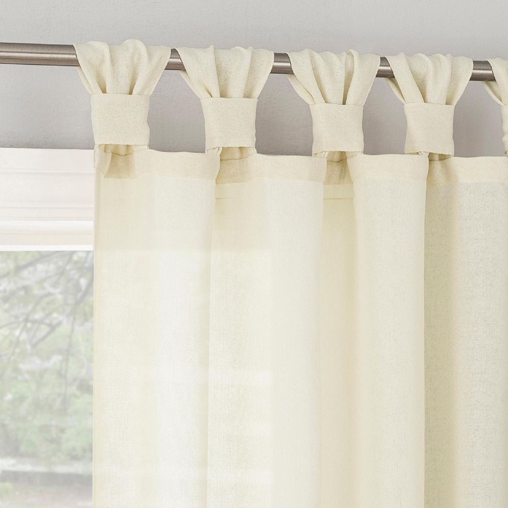 No. 918 Hathaway Twist Tab Semi-Sheer Tab Top Curtain Panel