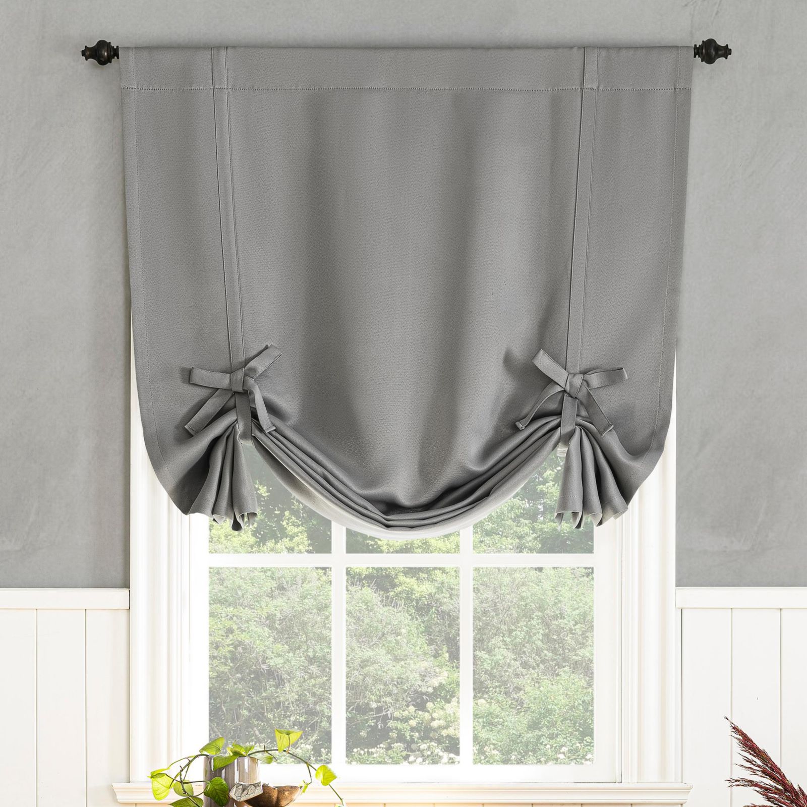 Preston Energy Saving Blackout Rod Pocket Window Tie-up Shade
