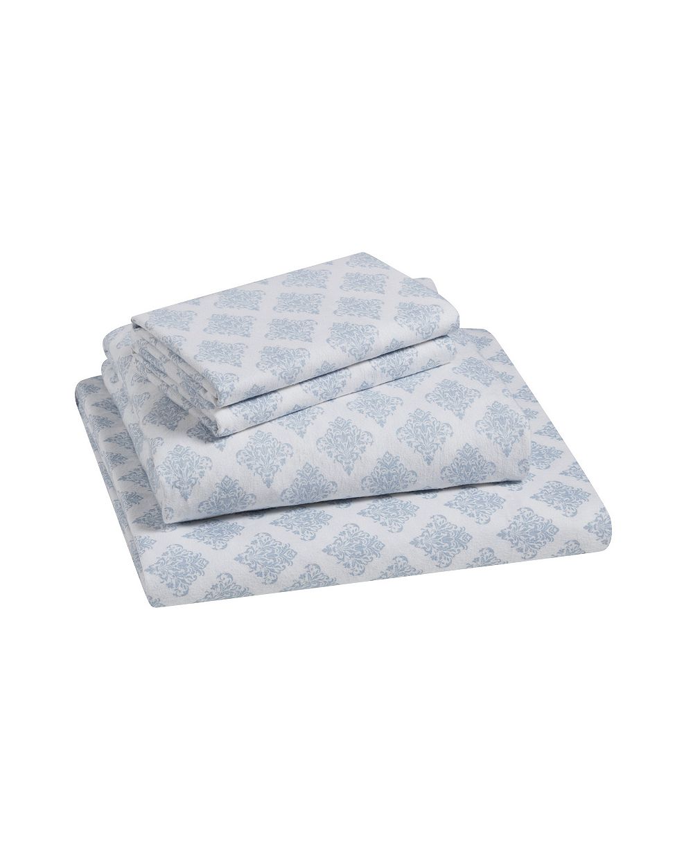 Комплект постельного белья Tahari Home Alexa 100% Cotton Flannel 4-Pc. Sheet Set Queen