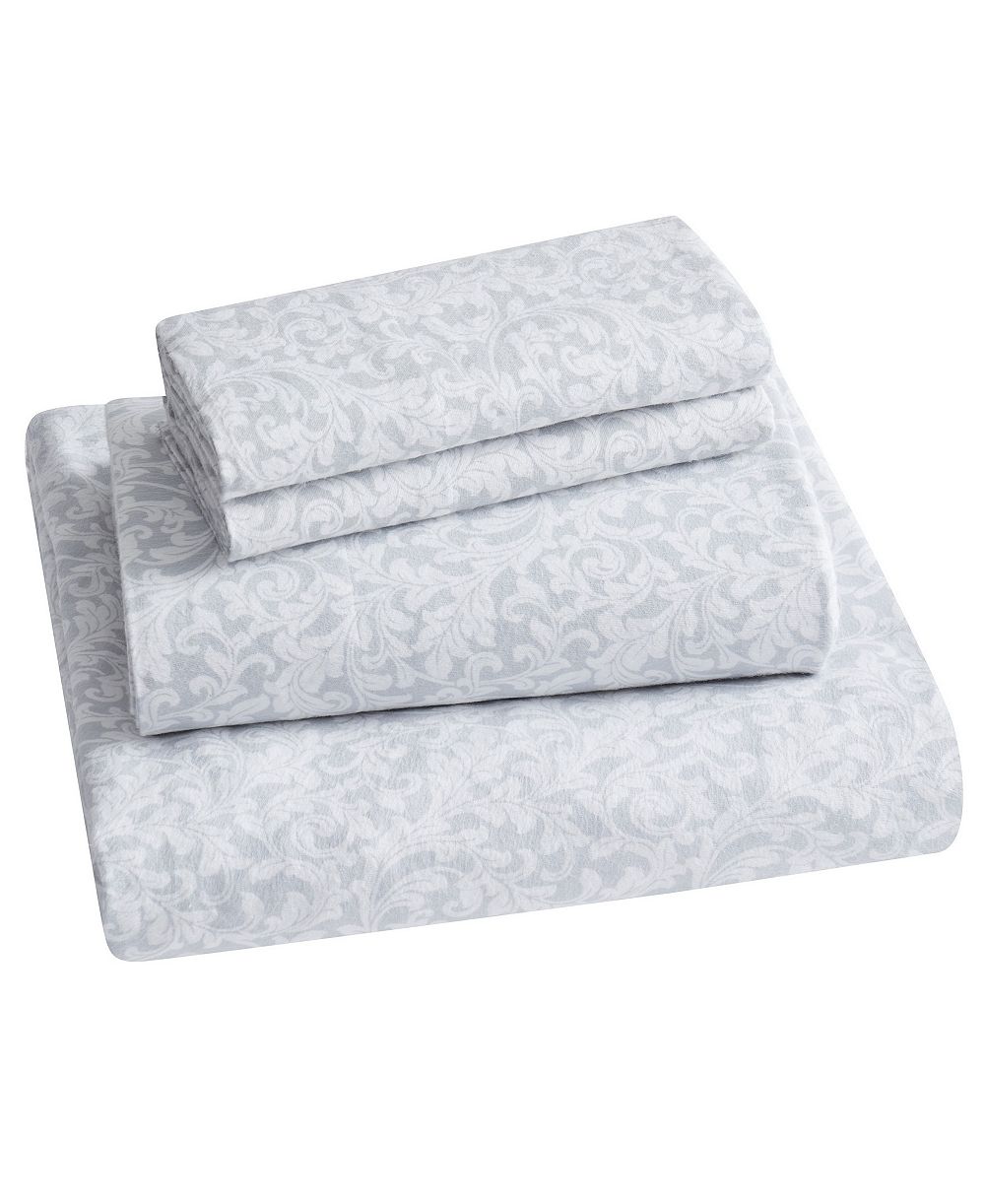 Tahari Home Scroll комплект из 4 простыней из фланели 100% хлопок, Full