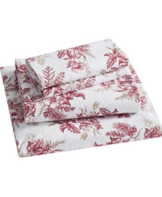 Комплект постельного белья Tahari Home Toile 100% Cotton Flannel 4-Pc. Set, Full