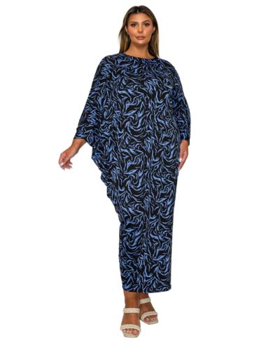 L I V D Women's Plus Size Jessica Asymmetrical Maxi Dress