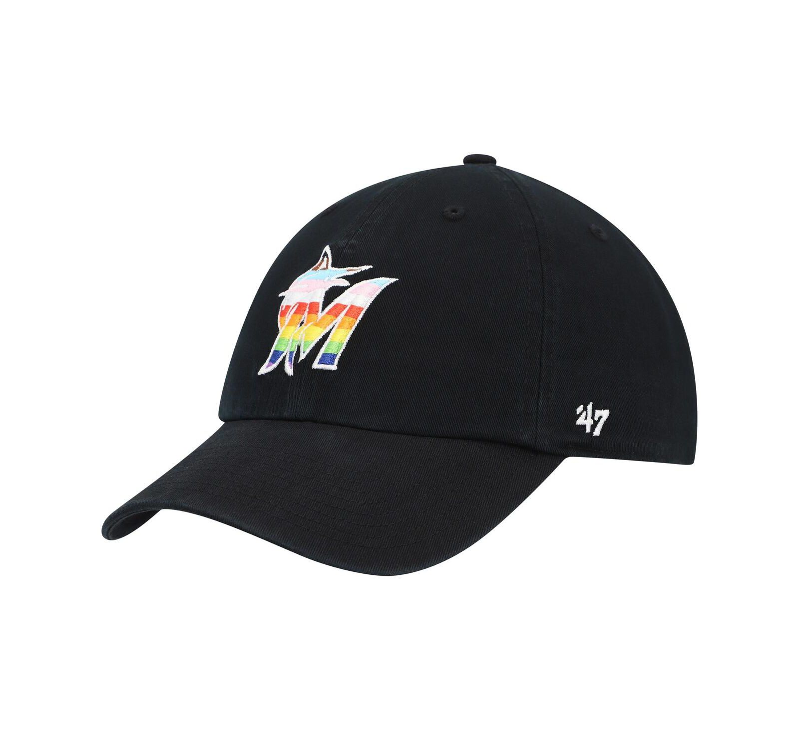 '47 Brand Мужская бейсболка Miami Marlins Team Pride Clean Up