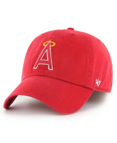 Мужская бейсболка '47 Brand Red Los Angeles Angels Cooperstown Collection Franchise