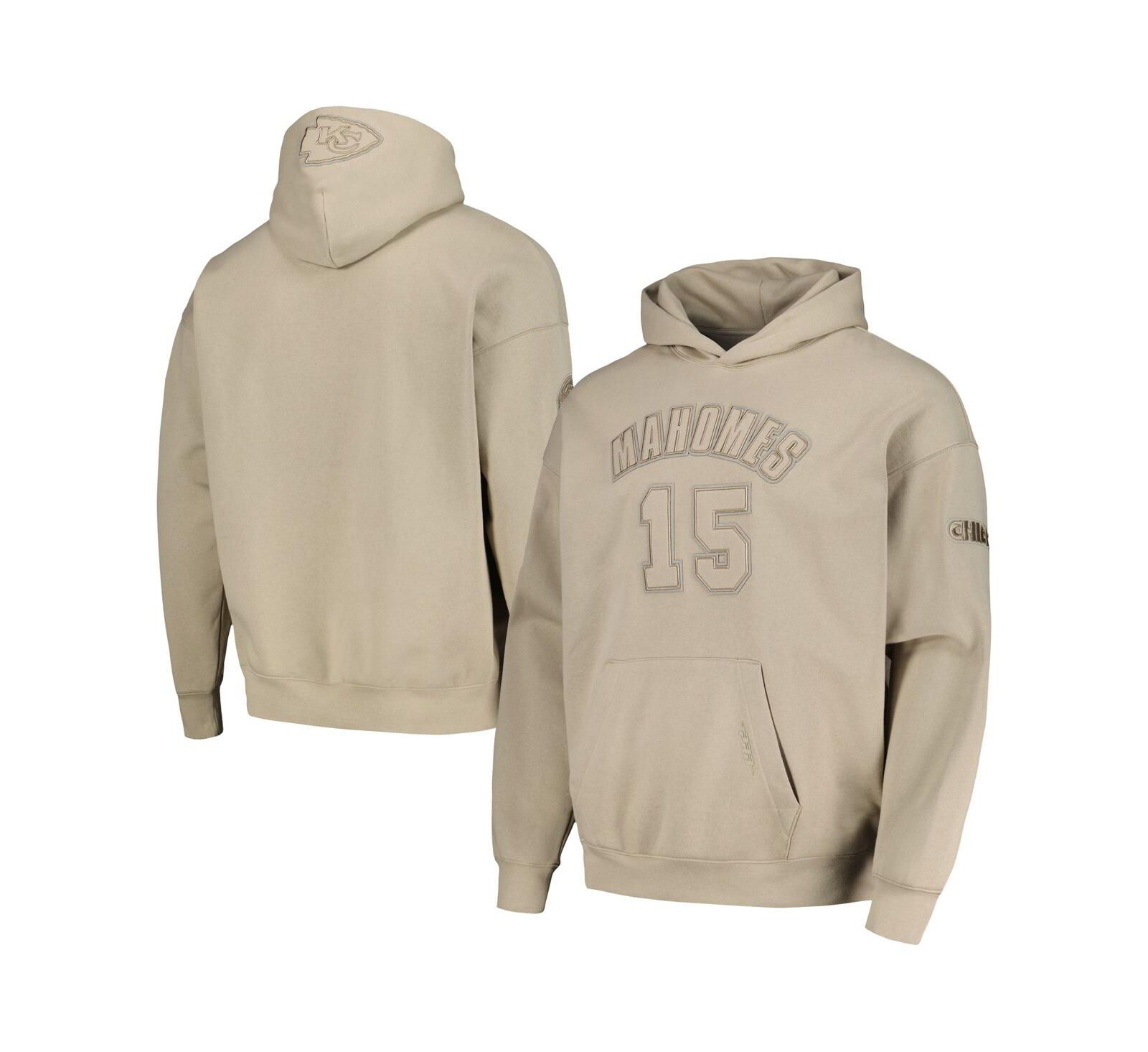 Men's Pro Standard Tan Kansas City Chiefs Player Name and Number Pullover Hoodie