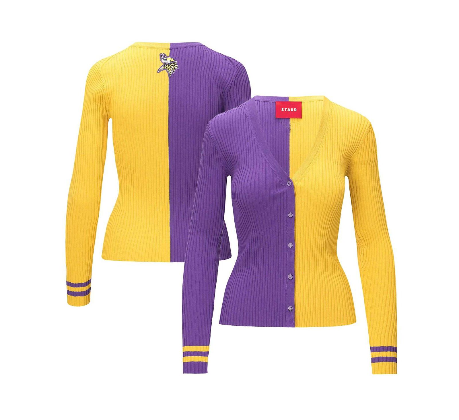 Женский кардиган Staud Purple, Gold Minnesota Vikings Cargo