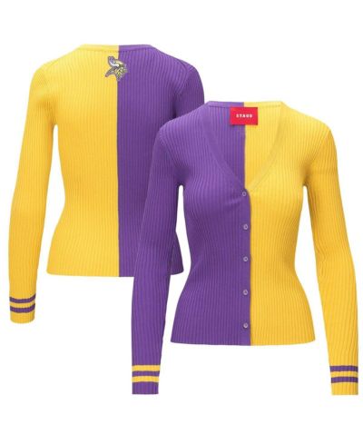 Женский кардиган Staud Purple, Gold Minnesota Vikings Cargo