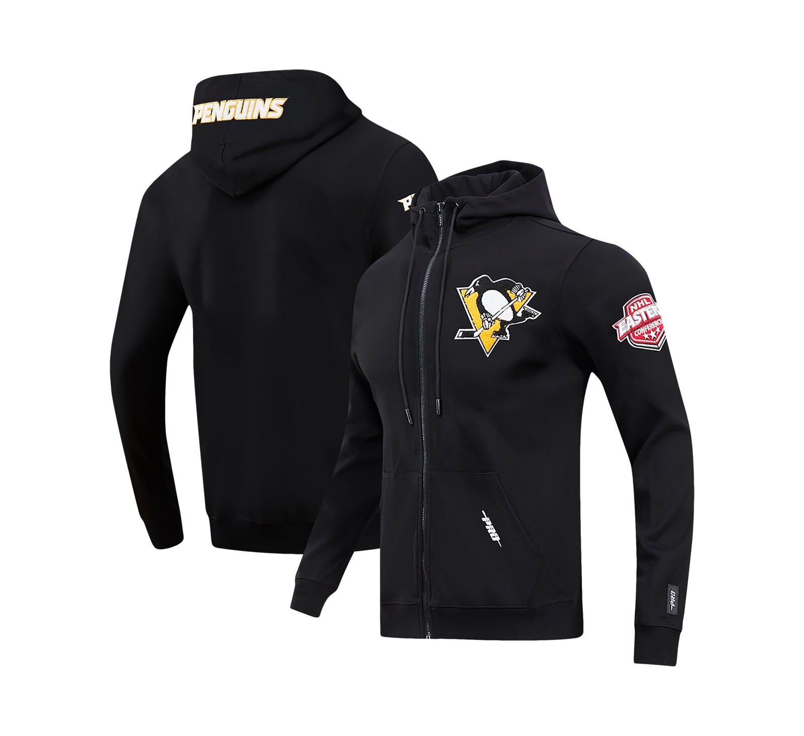Мужское худи Pro Standard Pittsburgh Penguins Classic Chenille Full-Zip, черное