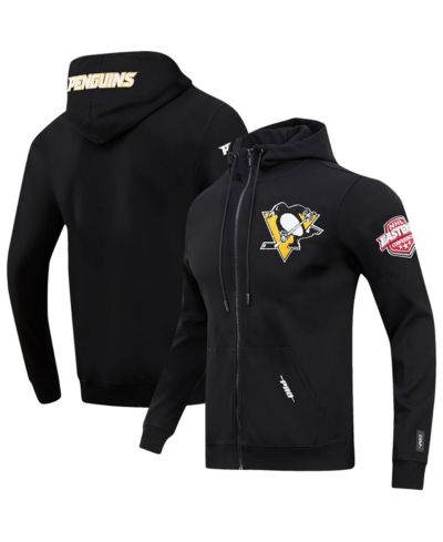 Мужское худи Pro Standard Pittsburgh Penguins Classic Chenille Full-Zip, черное