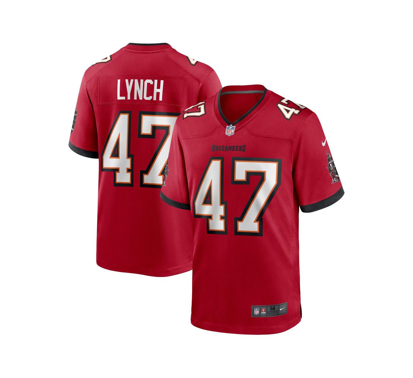 Men's Nike John Lynch Red Tampa Bay Buccaneers Retired Player Game Jersey