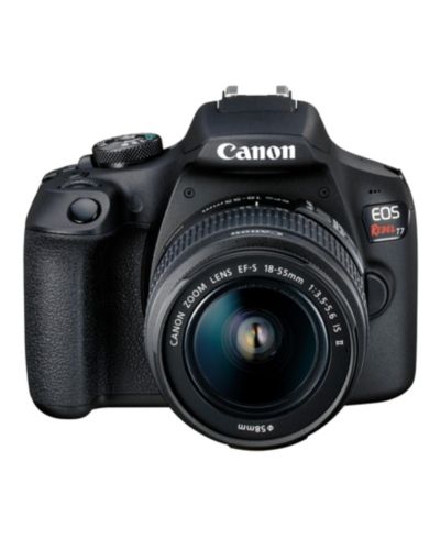 Canon EOS Rebel T7 зеркальный фотоаппарат и комплект объектива EF-S 18-55mm IS II