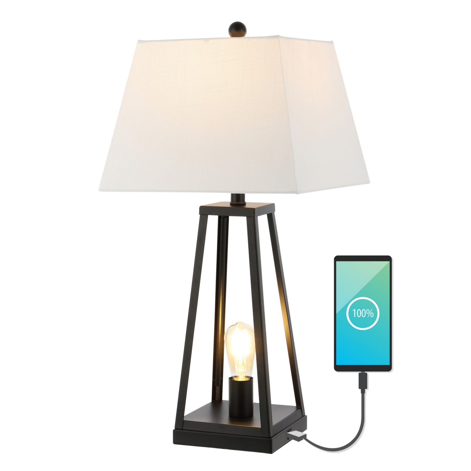 Waylon Classic Industrial Iron Nightlight LED Table Lamp