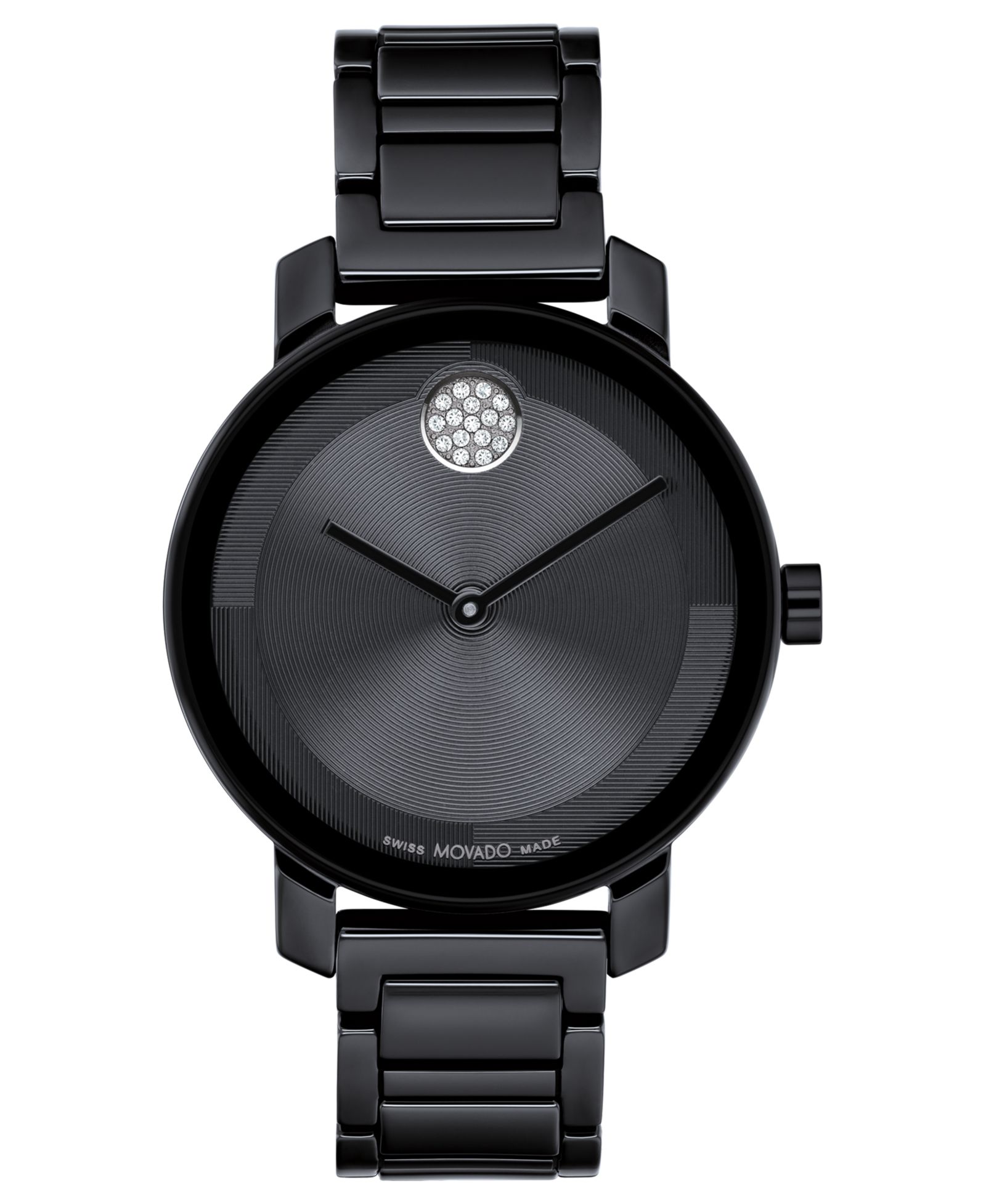 Movado Women's Swiss Bold Evolution 2.0 Black Ceramic Bracelet Watch 34mm