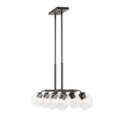 Julian Farmhouse Bohemian Iron/Glass Linear LED Pendant