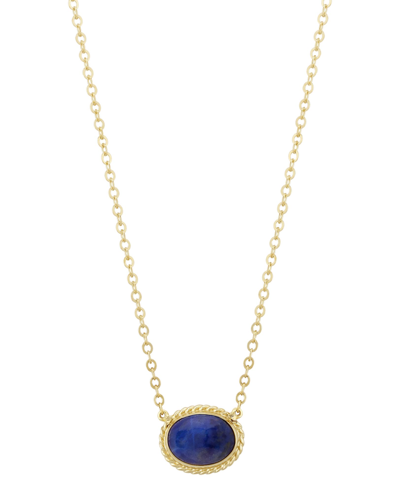 Подвеска с овалами из малахита в оправе из веревки, 14k Gold, 18" + 1" удлинитель (также в Lapis Lazuli)
