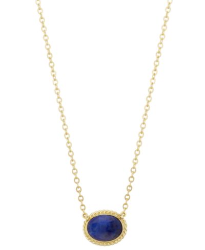 Подвеска с овалами из малахита в оправе из веревки, 14k Gold, 18" + 1" удлинитель (также в Lapis Lazuli)