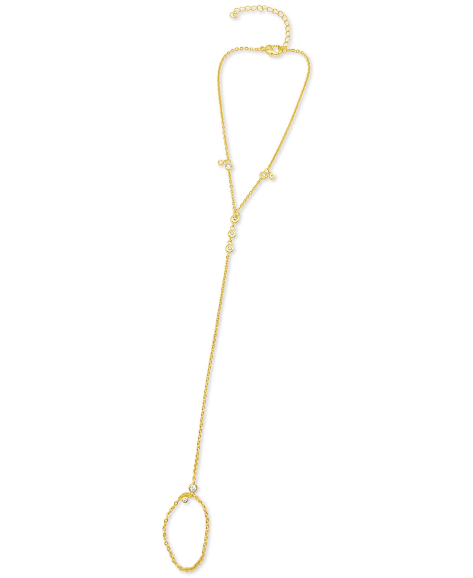 ADORNIA 14k Gold-Plated Adjustable Hand Chain