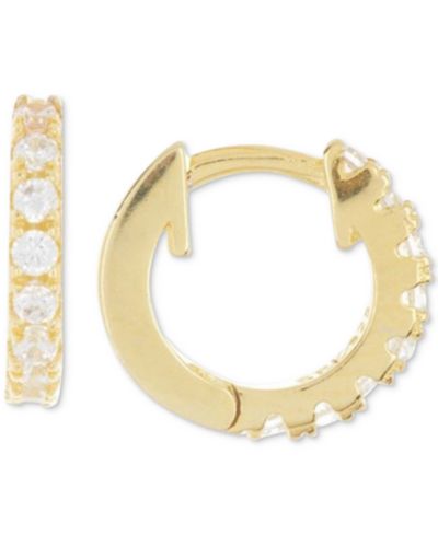 Серьги-кольца ADORNIA Crystal Small Huggie Hoop, 0.35"