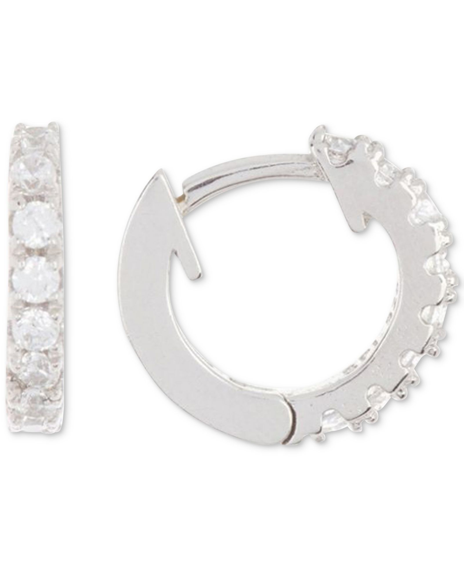Серьги-кольца ADORNIA Crystal Small Huggie Hoop, 0.35"