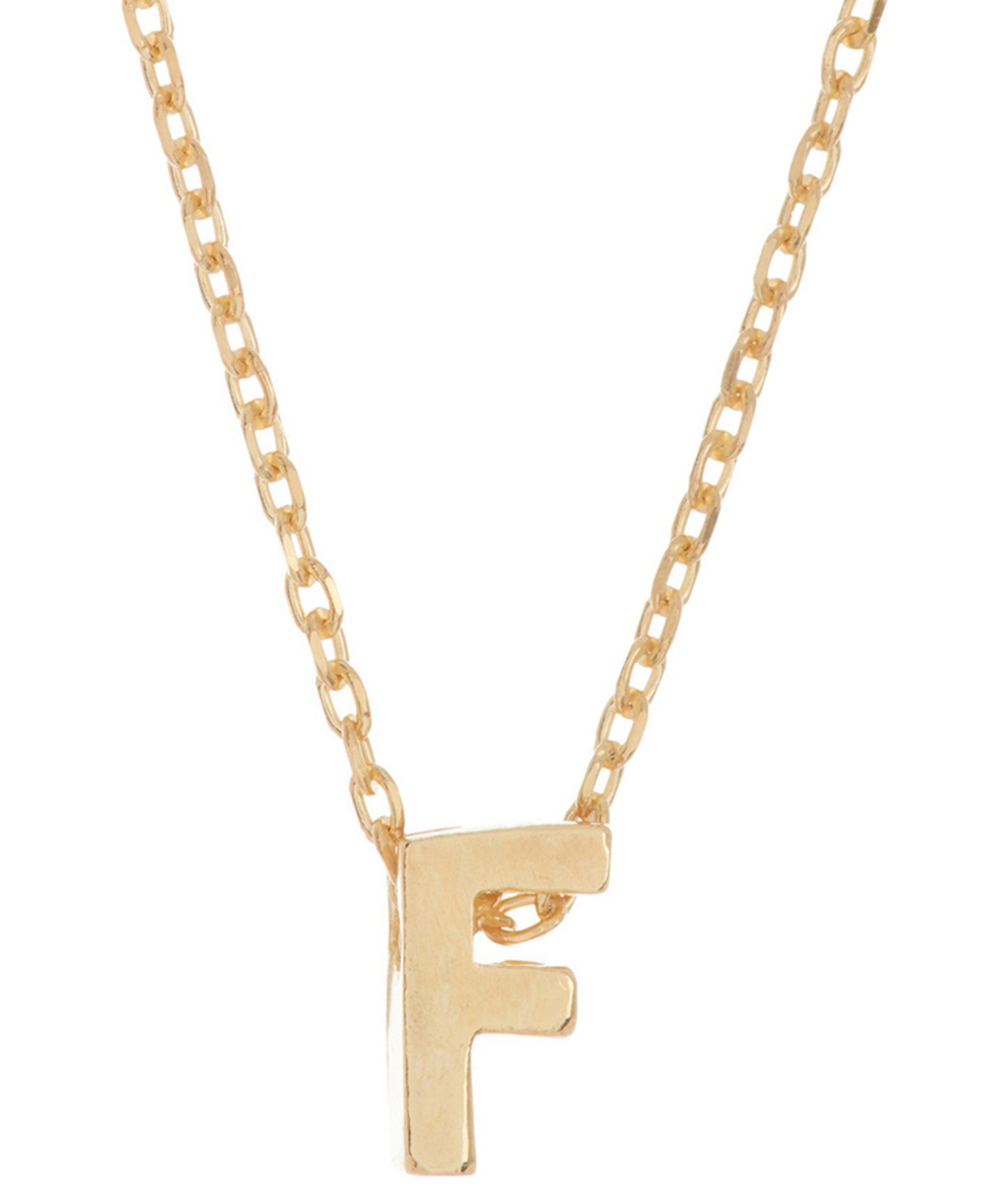 ADORNIA ожерелье с мини-подвеской с инициалом, позолоченное 14k, 16" + 2" удлинитель