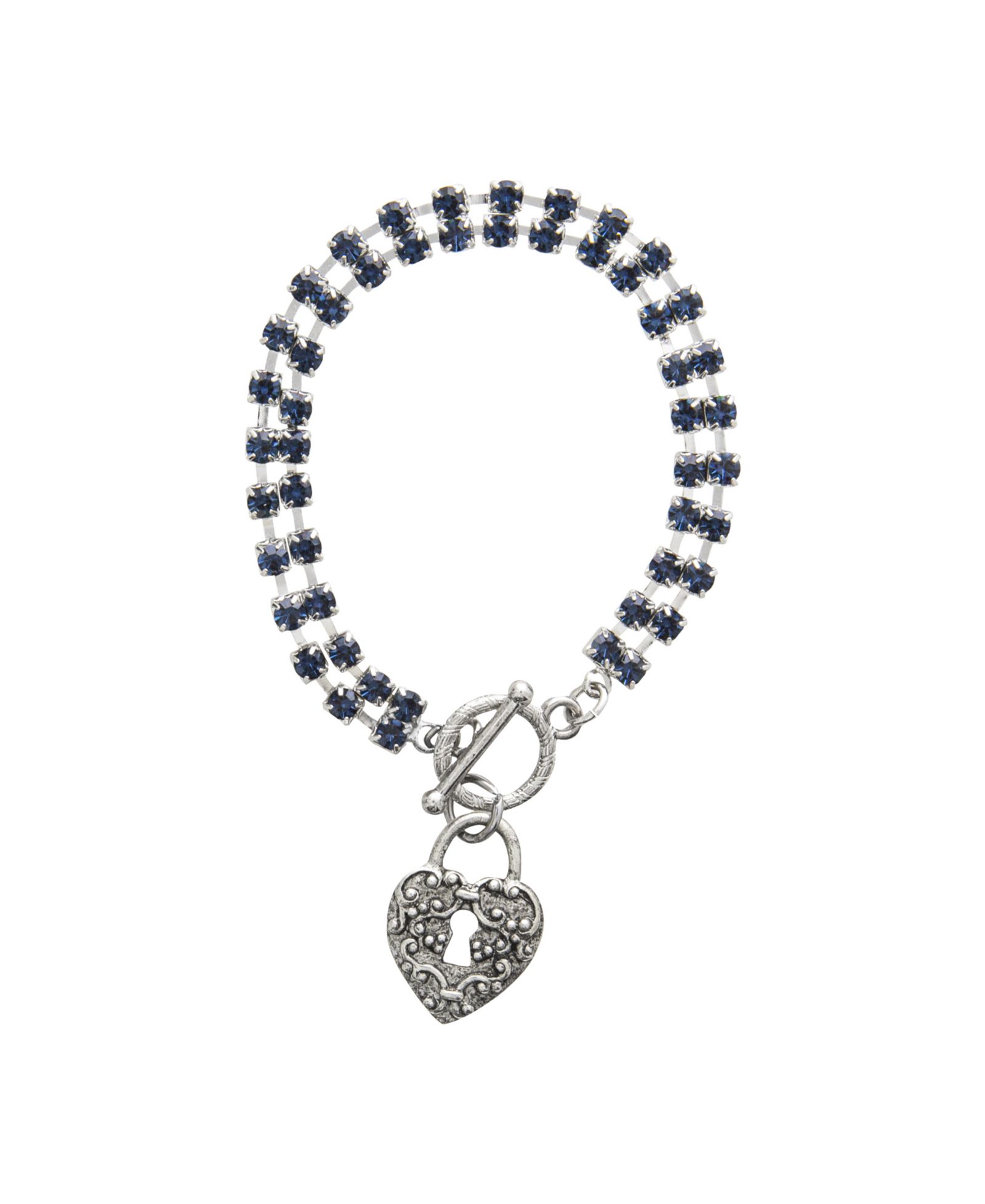 2028 браслет с подвеской в форме сердца, Crystal Blue