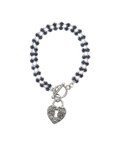 2028 браслет с подвеской в форме сердца, Crystal Blue