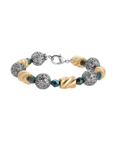 Браслет 2028 Green Glass Acrylic Bead Link