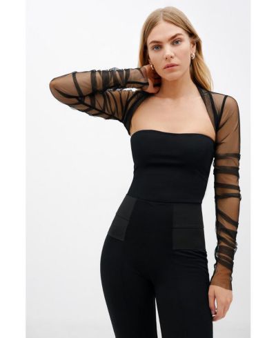 Marcella Women's Madison Long-Sleeve Sheer Mesh Cocktail Bolero