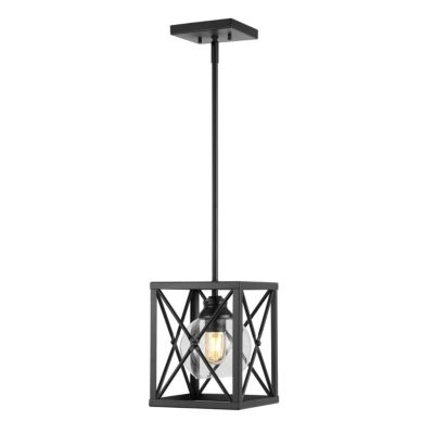 Amara Industrial Farmhouse Iron/Glass LED Pendant