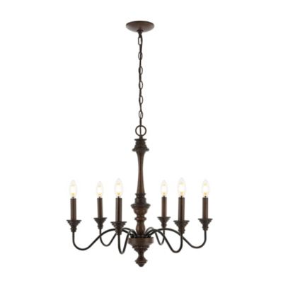 Oakley Midcentury Farmhouse Iron LED Chandelier