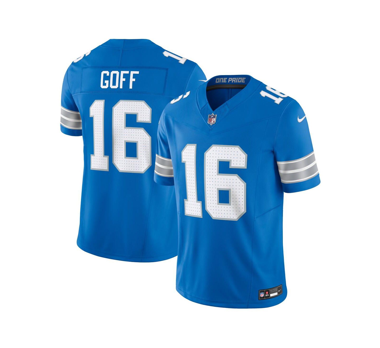 Джерси Nike Men's Jared Goff Blue Detroit Lions Vapor F.U.S.E. Limited
