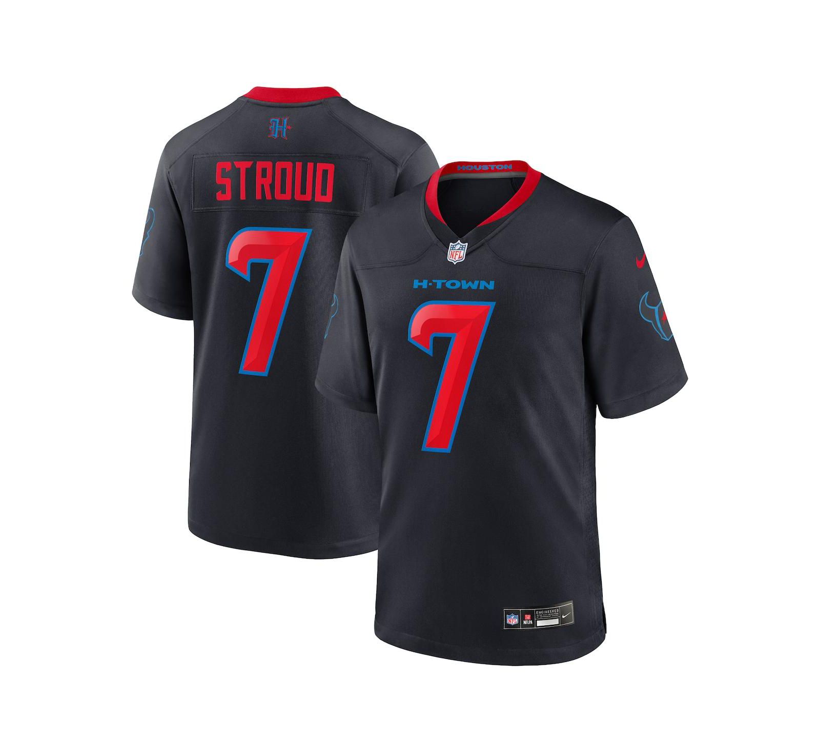 Nike Men's C.J. Stroud Navy Houston Texans 2nd Alternate Game Jersey