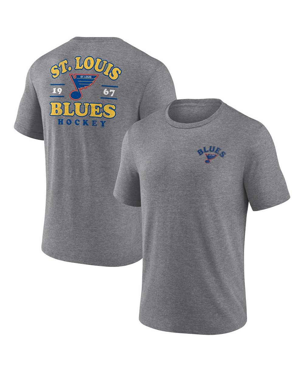 Мужская футболка Fanatics St. Louis Blues Winger Tri-Blend, серая меланж