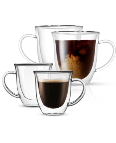 Набор стаканов JoyJolt Glass Double Wall, 4 предмета