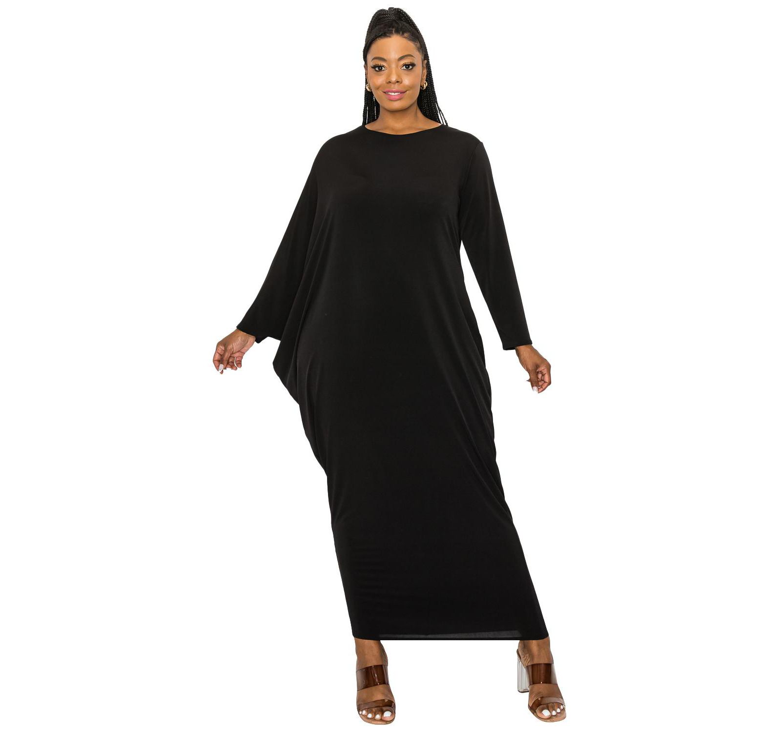 L I V D Plus Size Louella Asymmetrical Maxi Dress