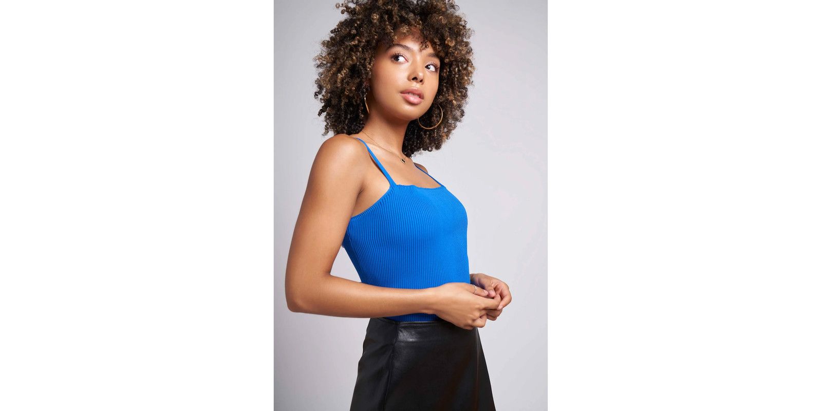 Caldwell Collection Women's Ella Oversized Ribbed Knit Tank Top