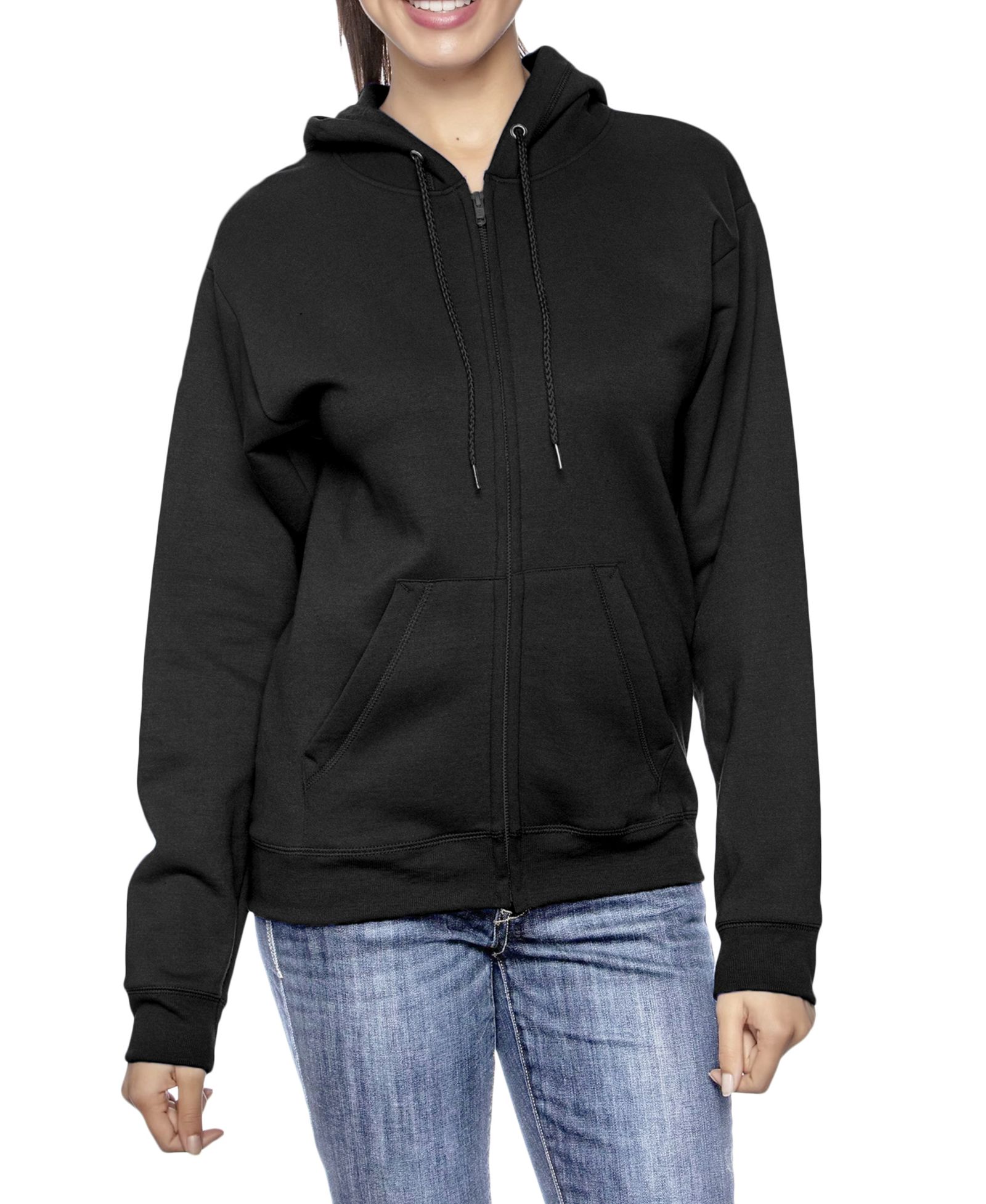 Galaxy By Harvic Женский Fleece-Lined Loose-Fit Full-Zip Sweater Hoodie