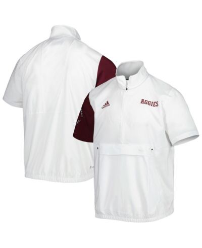 Мужская ветровка adidas White Texas A&M Aggies M STM AEROREADY Quarter-Zip Jacket