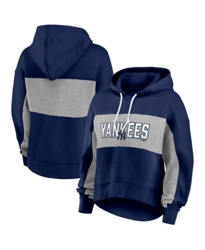 Women's Fanatics Navy New York Yankees Filled Stat Sheet Pullover Hoodie