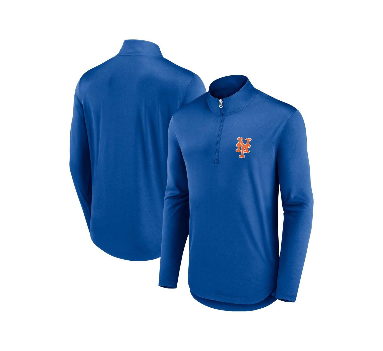 Men's Fanatics Royal New York Mets Quarterback Quarter-Zip Top