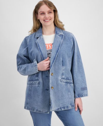 Джинсовый блейзер Levi's® Plus Size Denim Long-Sleeve Jacket