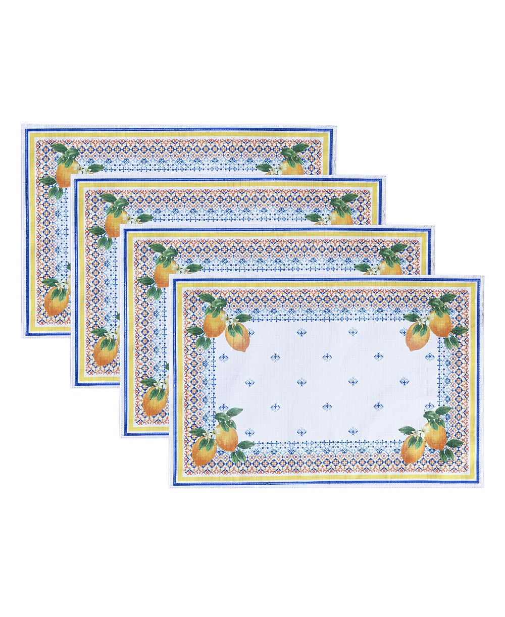 Подставки под тарелки Capri Lemon, набор из 4 шт, 13" x 19"